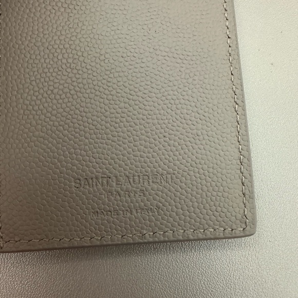 Saint Laurent YSL Bi-fold Wallet Leather Gray - Picture 8 of 9